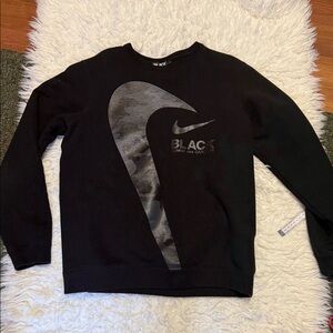 Black Comme des Garçons x Nike Graphic Print Crew Neck Sweatshirt